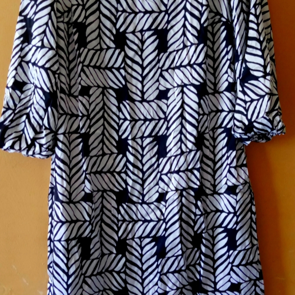 White and Black Shift Dress